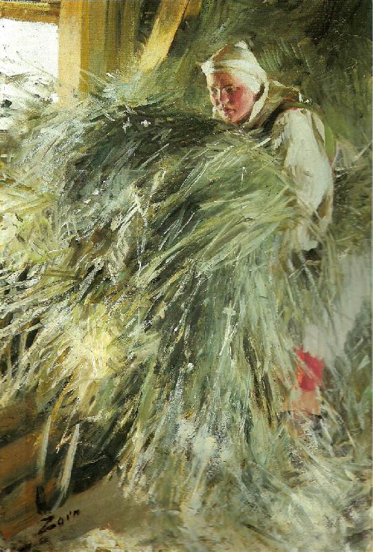 Anders Zorn pa holoftet oil painting picture